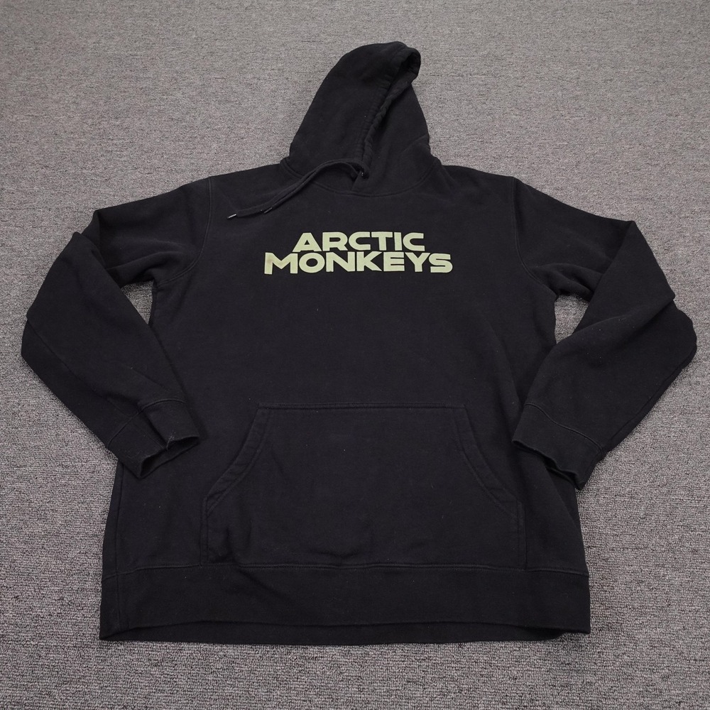 Arctic Monkeys Hoodie Mens Large Black North American Tour 2023 Fleece Pullover